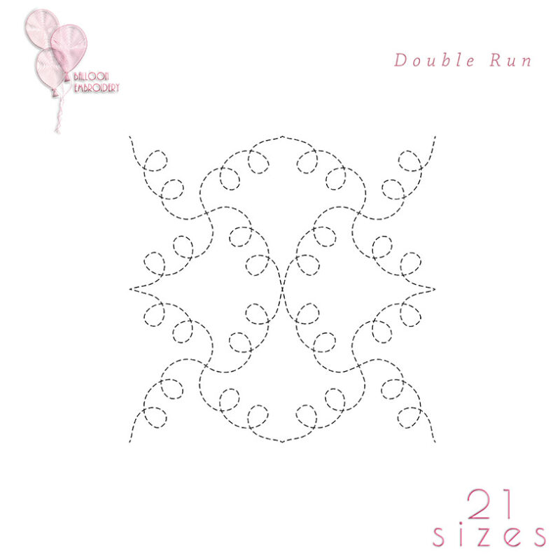 Swirl Quilt Block Machine Embroidery Files. Continuous Edge to Edge E2E ...