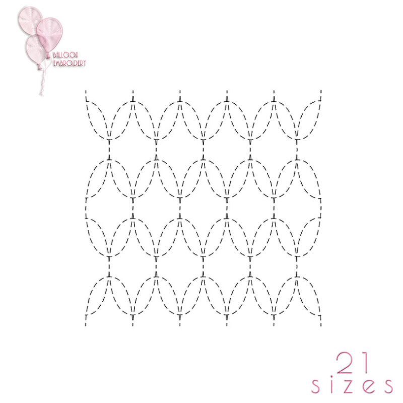 Abstract Shape Quilt Block Edge to Edge  Continuous Machine Embroidery Design file