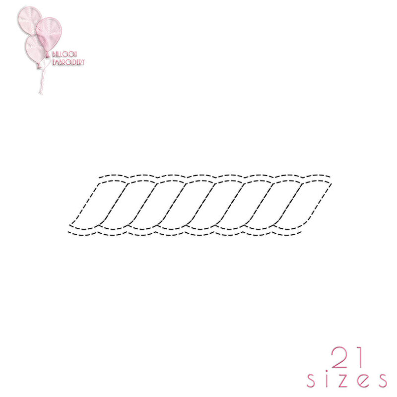 Rope Border Quilt Block Double Run Edge to Edge Continiuous Embroidery design