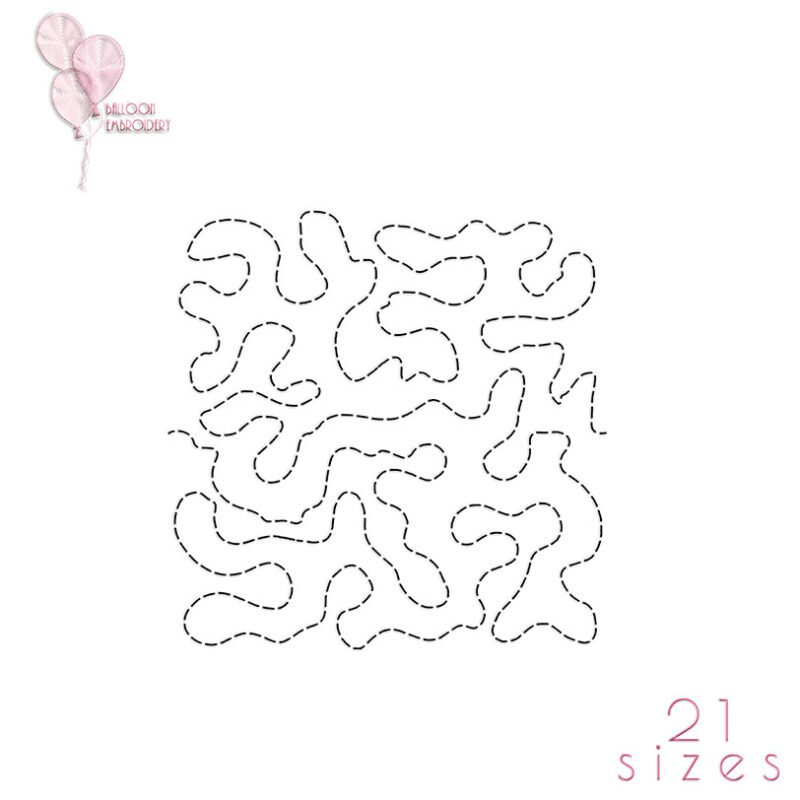 Stipple Single Run  Quilt Block Machine Embroidery design