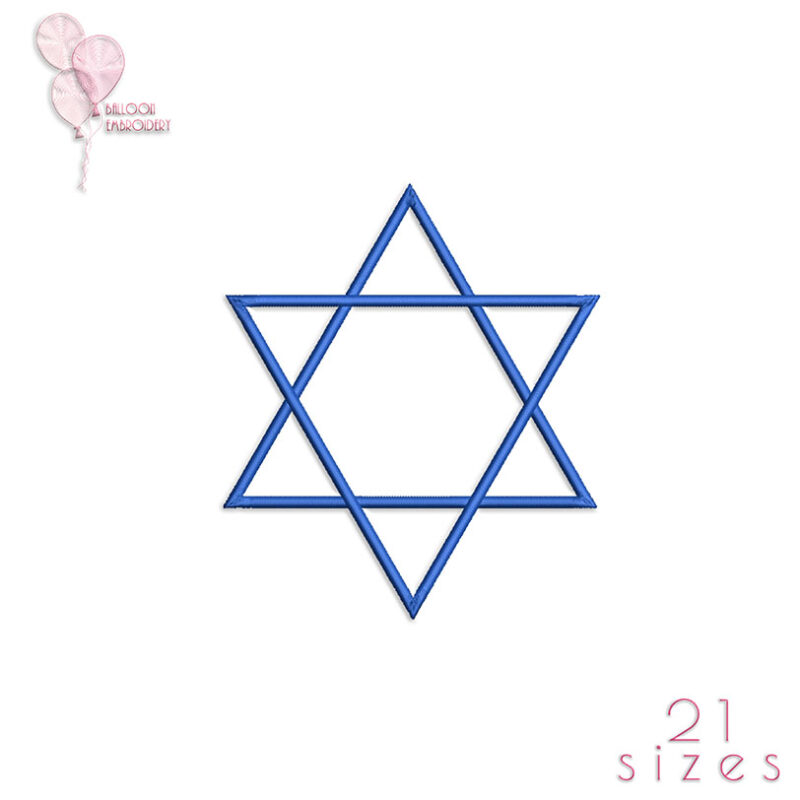 Hanukkah Star Machine Embroidery design