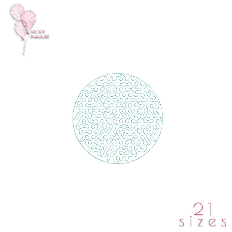 Stipple Circle Quilt Block Machine Embroidery design