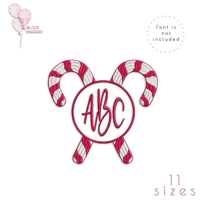 Christmas Swirl Candy Stick Machine Embroidery Design file