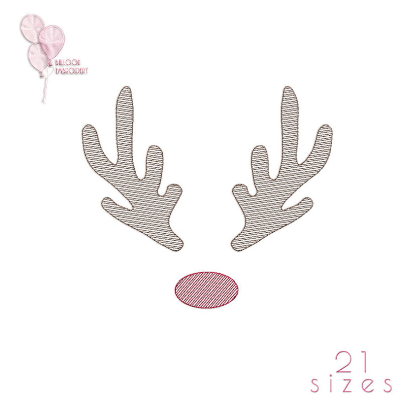 Christmas Reindeer Sketch Machine Embroidery Design file