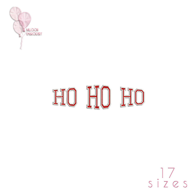 HoHoHo Merry Christmas Machine Embroidery design files