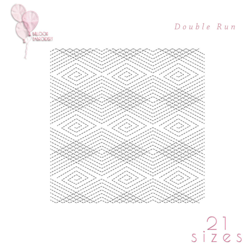 Chevron Shevron Double Run Quilting Block Embroidery Design