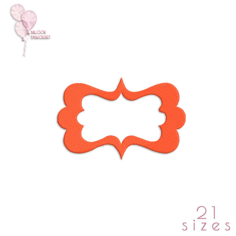 Mardi Gras Frame Border Shape Machine Embroidery design file