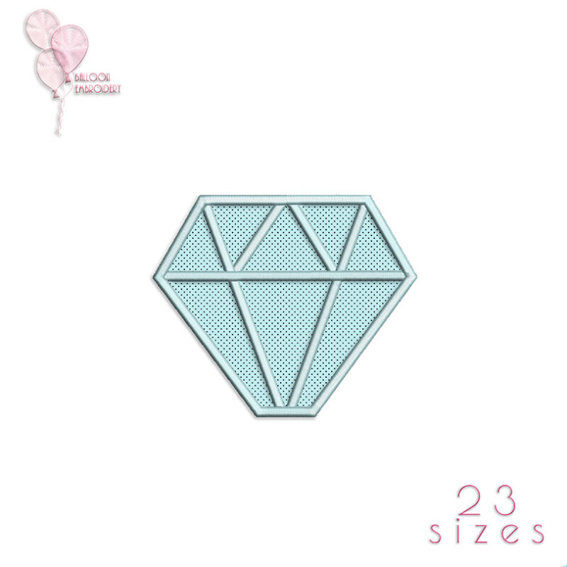 Diamond Applique Embroidery design files