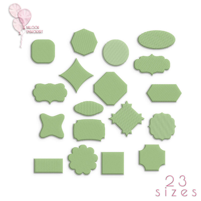 18 Knockdown Pile Nap Loft Down Frame Shapes Tatami Stitch Embroidery design file  23 sizes