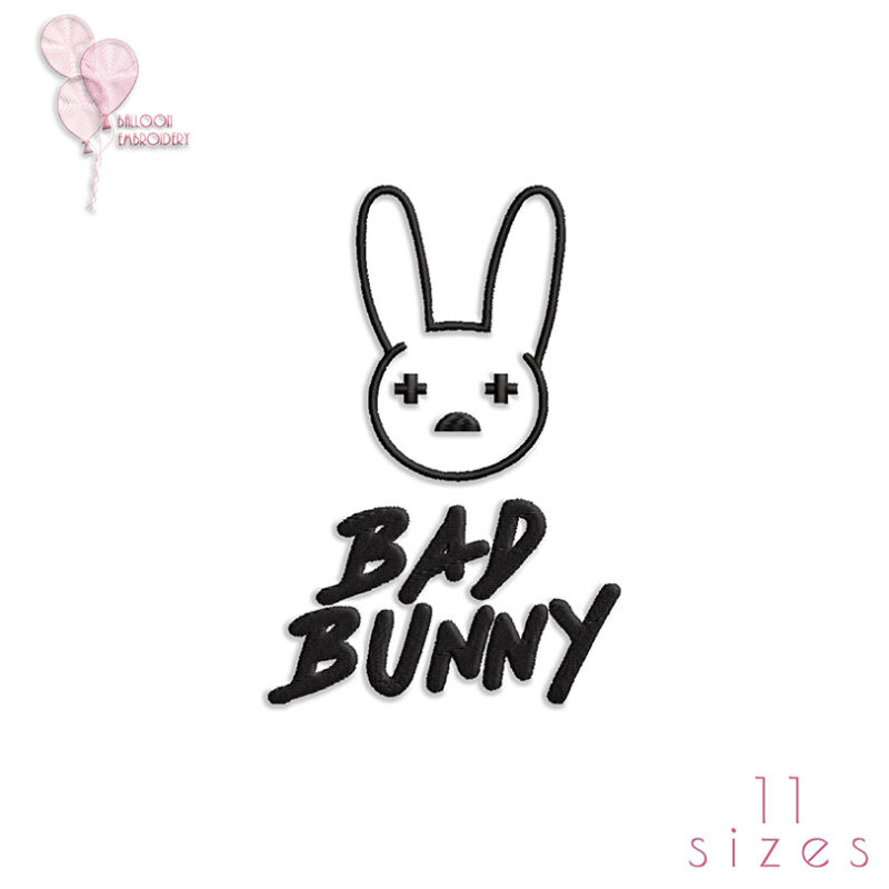Bad Bunny Logo Embroidery Design file