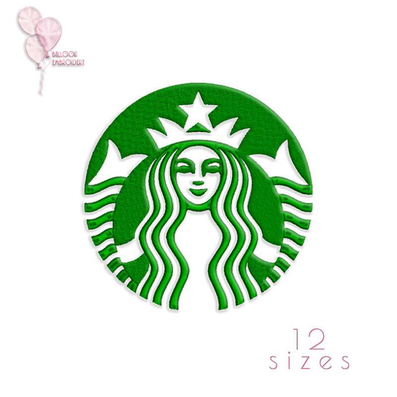Starbucks Coffee Logo Embroidery Machine Design file