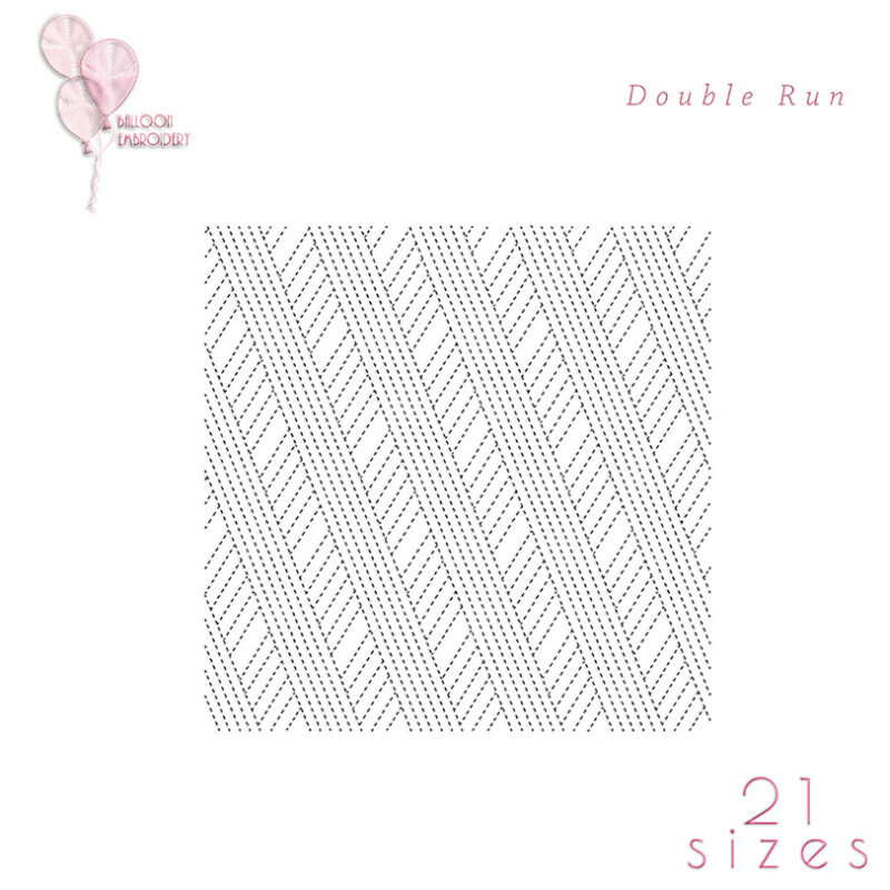 Diagonal Shevron Chevron ZigZag Stripes Double Run Quilting Block Embroidery Design