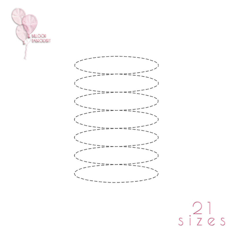 Elipse Column Single Run Continuous ETE Quilting Block Embroidery Design