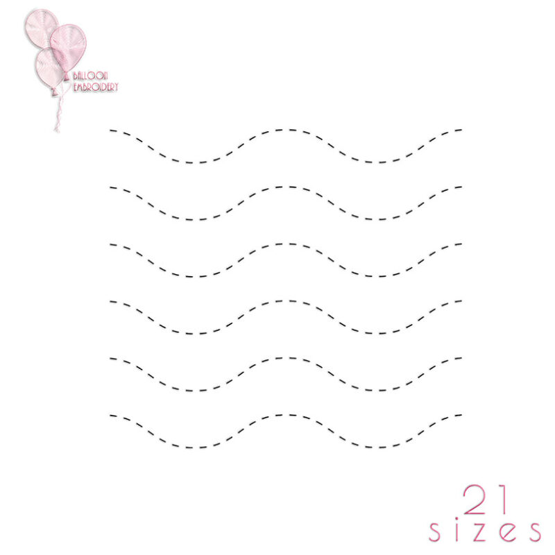 Waves Single Run Quilting Block Machine Embroidery Design