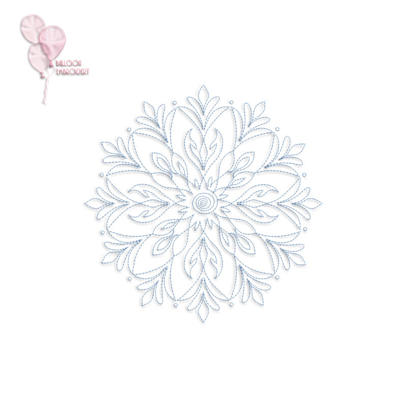 Christmas Snowflake Quilting Block Machine Embroidery Design Pattern