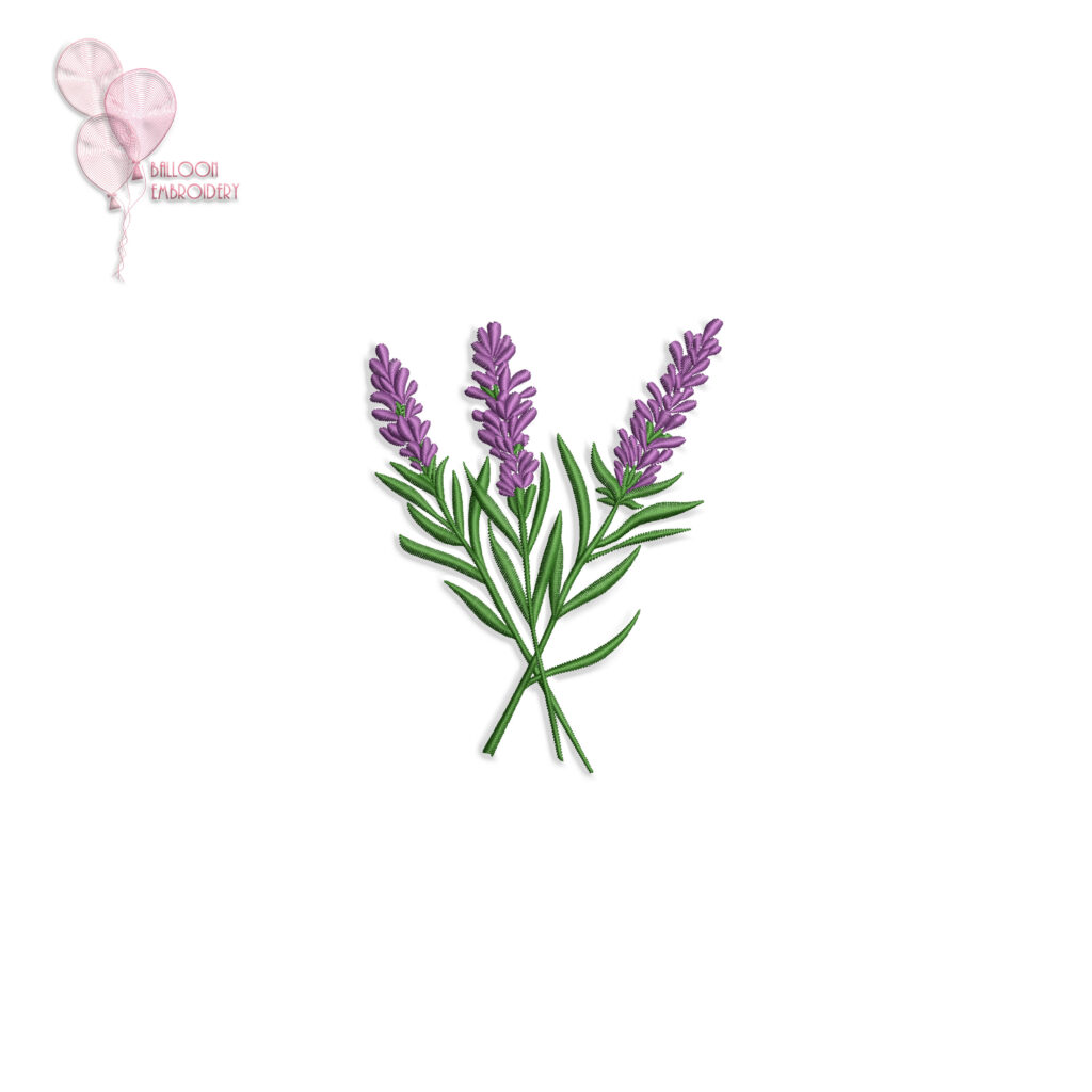 Lavender Machine Embroidery Design Pattern