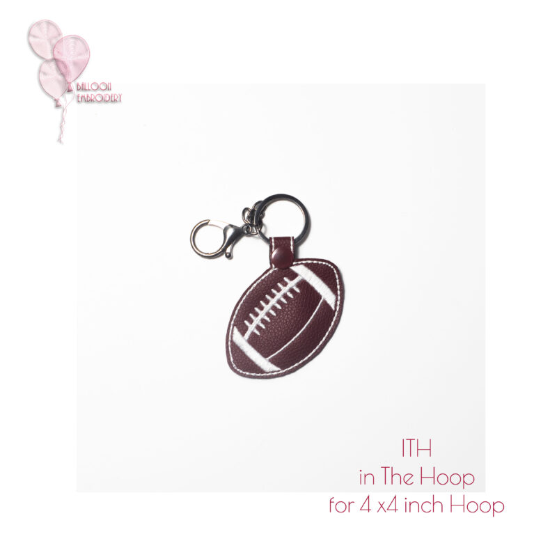 American Football Ball ITH 4x4 Hoop Embroidery design file