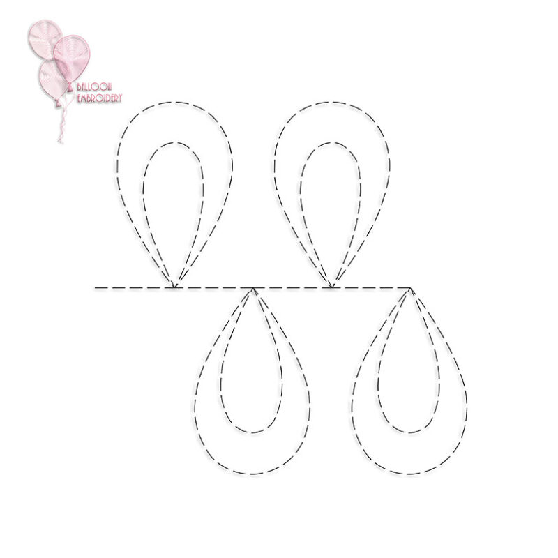 Drop Single Run Edge to Edge Continuous Quilt Block Embroidery design. Border quilt