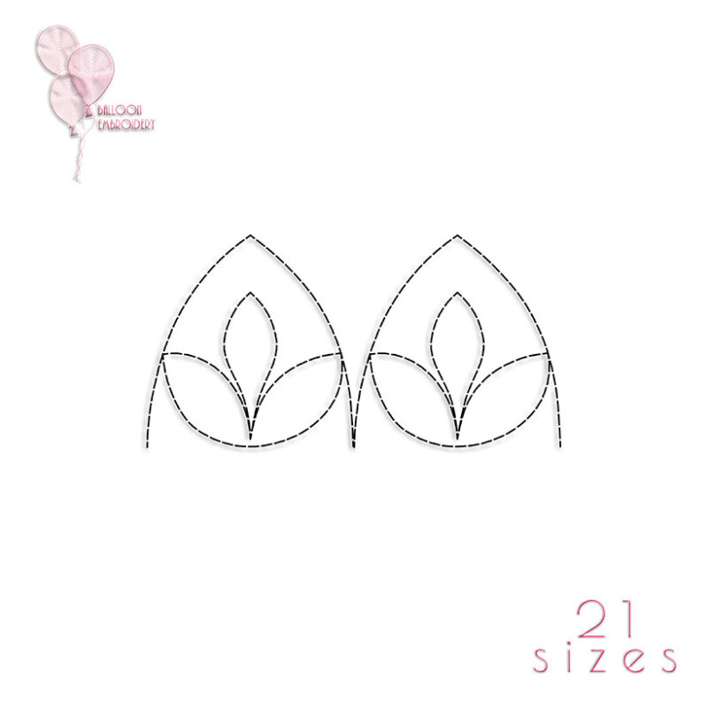 Mandala Leaf Blossom Border Single Run Quilt Block Embroidery Design