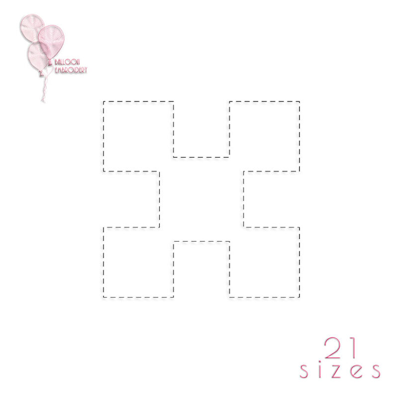 Celtic Cross | Square Single Run Quilt Block Embroidery Design