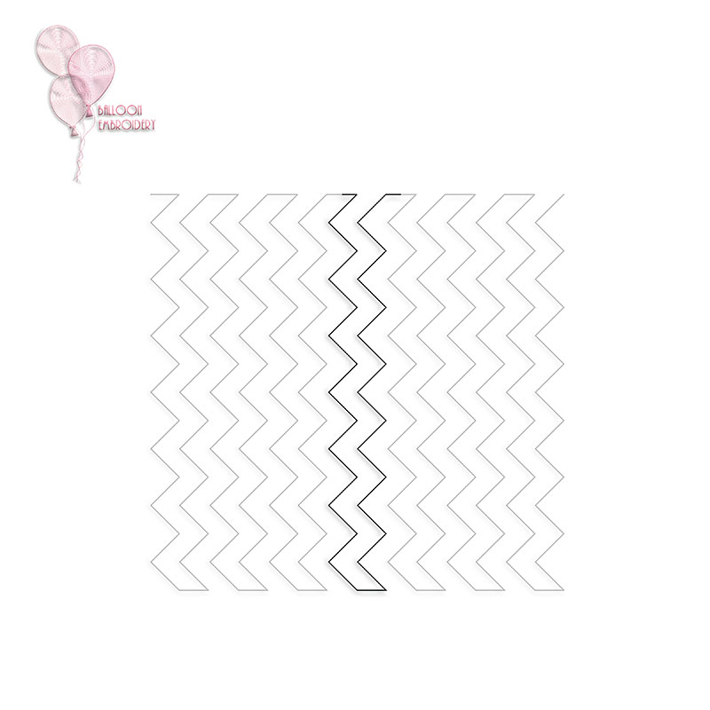 Chevron Edge-to-Edge Continuous Longarm Pantograph Quilt Embroidery Design