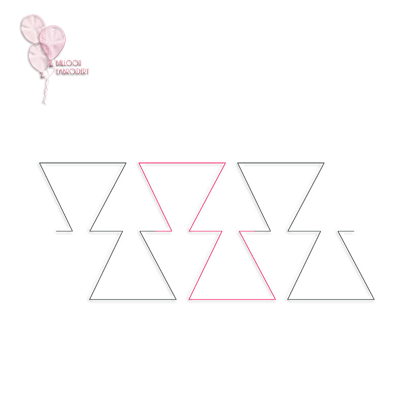 Tree | Triangle Border Edge-to-Edge Continuous Single Run Quilt Block Embroidery Design