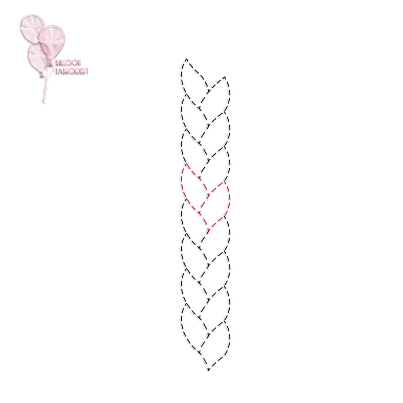 Braid Edge-to-Edge Continuous Quilt Block Embroidery Design