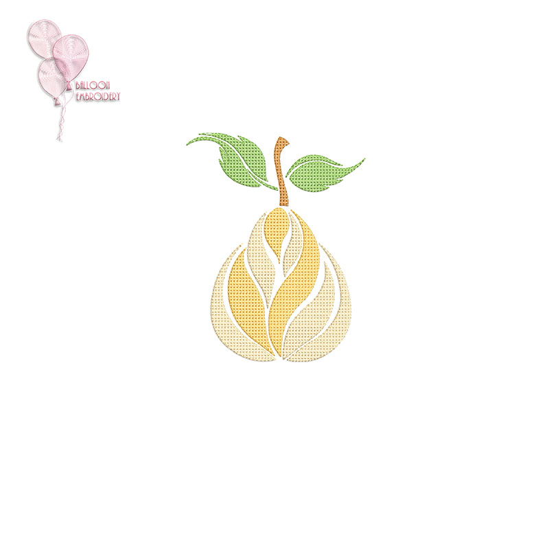 Pear Fruit Lace Machine Embroidery design files