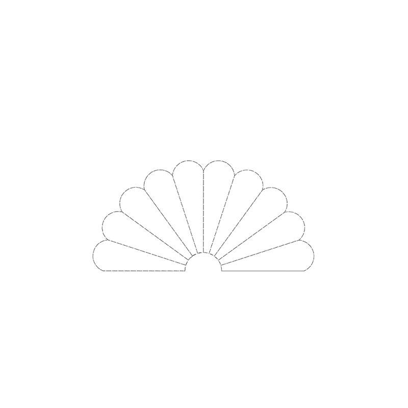 Half Daisy Double Run Quilt Block Embroidery Design