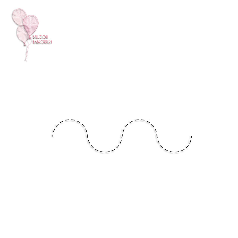 Wave Line Single Run Edge to Edge Continuous Quilt Block Embroidery Design