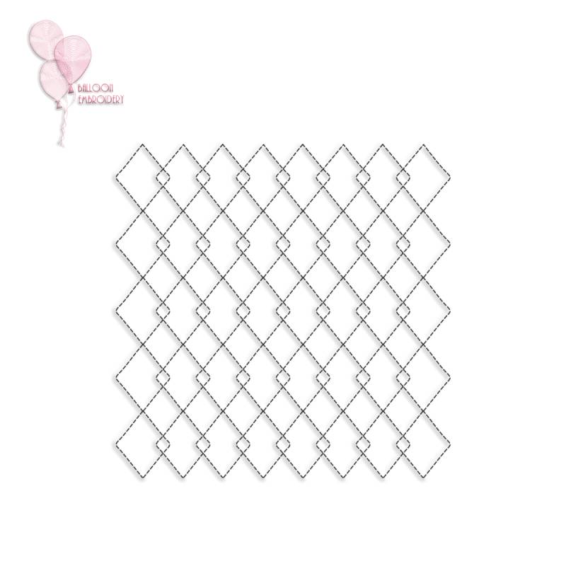 Chicken Wire End to End Continuous Single Run Quilt Block Embroidery Design