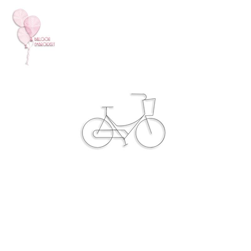 Bicycle Single Run Quilt Block Embroidery Design